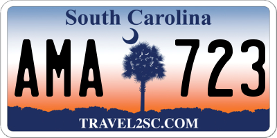 SC license plate AMA723