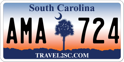 SC license plate AMA724