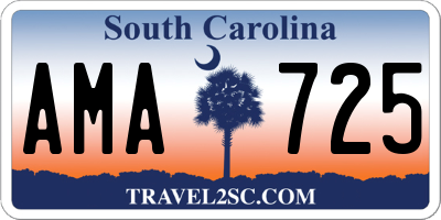 SC license plate AMA725