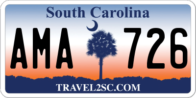 SC license plate AMA726