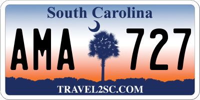 SC license plate AMA727