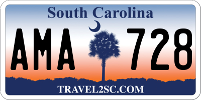 SC license plate AMA728