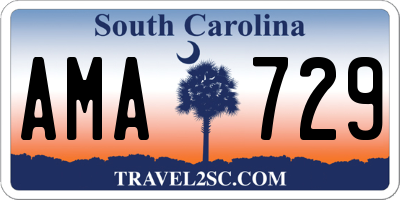SC license plate AMA729