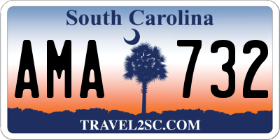 SC license plate AMA732