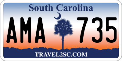 SC license plate AMA735