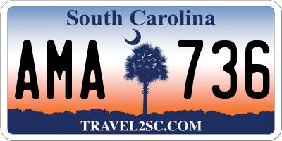 SC license plate AMA736