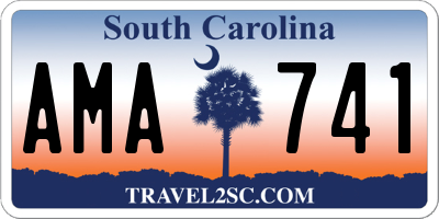 SC license plate AMA741