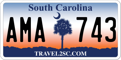 SC license plate AMA743