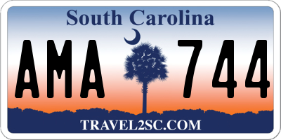 SC license plate AMA744