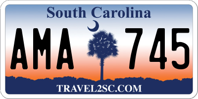 SC license plate AMA745