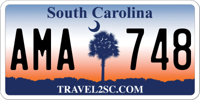 SC license plate AMA748