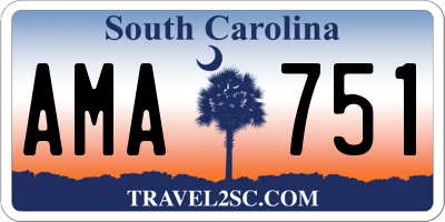 SC license plate AMA751