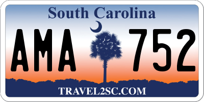 SC license plate AMA752