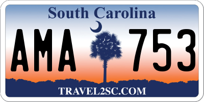 SC license plate AMA753