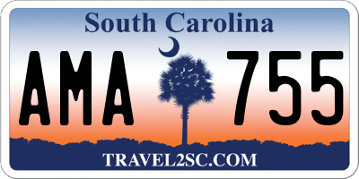 SC license plate AMA755