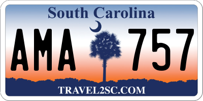 SC license plate AMA757