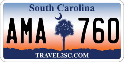 SC license plate AMA760