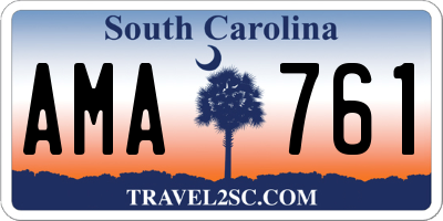 SC license plate AMA761