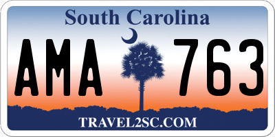 SC license plate AMA763