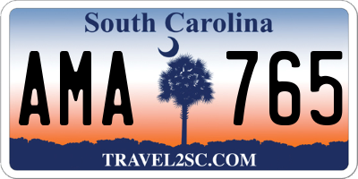 SC license plate AMA765