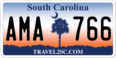 SC license plate AMA766