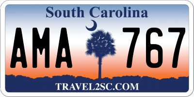 SC license plate AMA767