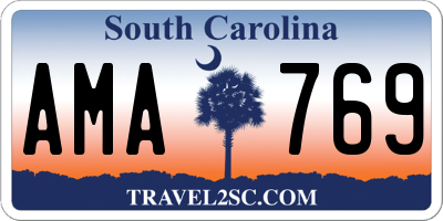 SC license plate AMA769
