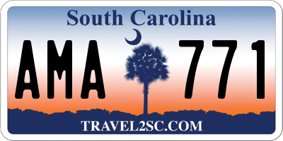 SC license plate AMA771