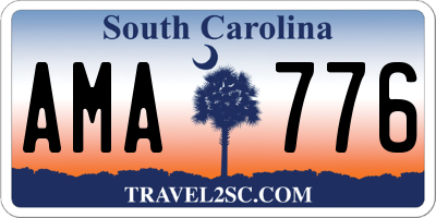 SC license plate AMA776