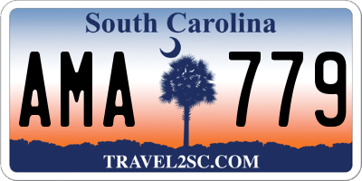 SC license plate AMA779
