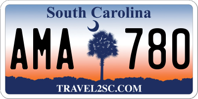 SC license plate AMA780