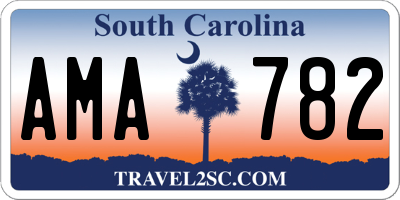 SC license plate AMA782