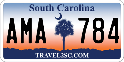 SC license plate AMA784