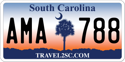 SC license plate AMA788