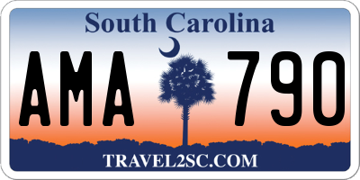 SC license plate AMA790