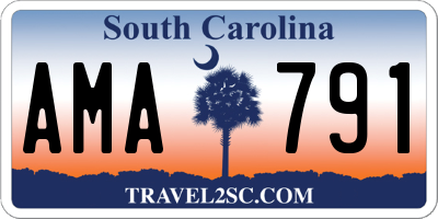 SC license plate AMA791