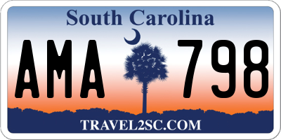 SC license plate AMA798