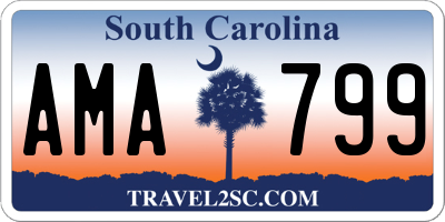 SC license plate AMA799