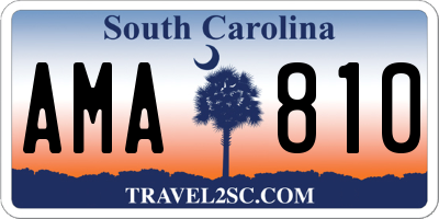SC license plate AMA810