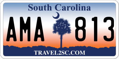 SC license plate AMA813