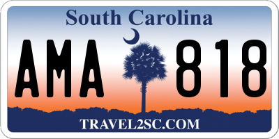 SC license plate AMA818