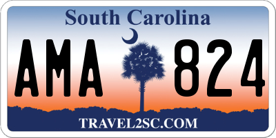 SC license plate AMA824