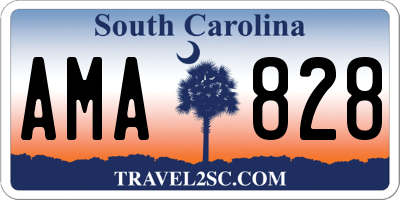 SC license plate AMA828