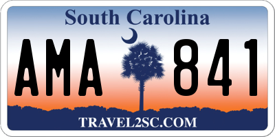 SC license plate AMA841