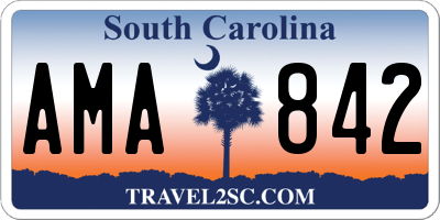 SC license plate AMA842