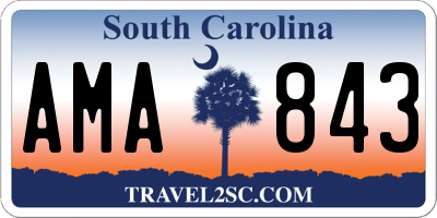 SC license plate AMA843