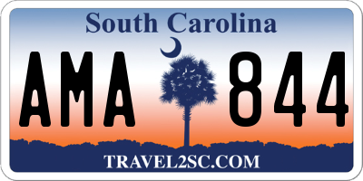 SC license plate AMA844