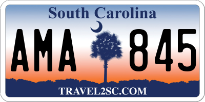 SC license plate AMA845