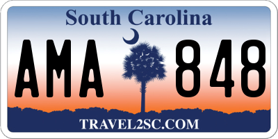 SC license plate AMA848