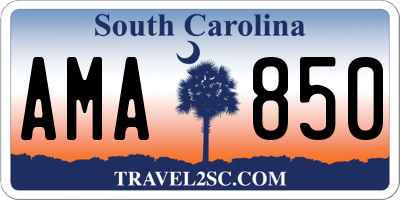 SC license plate AMA850
